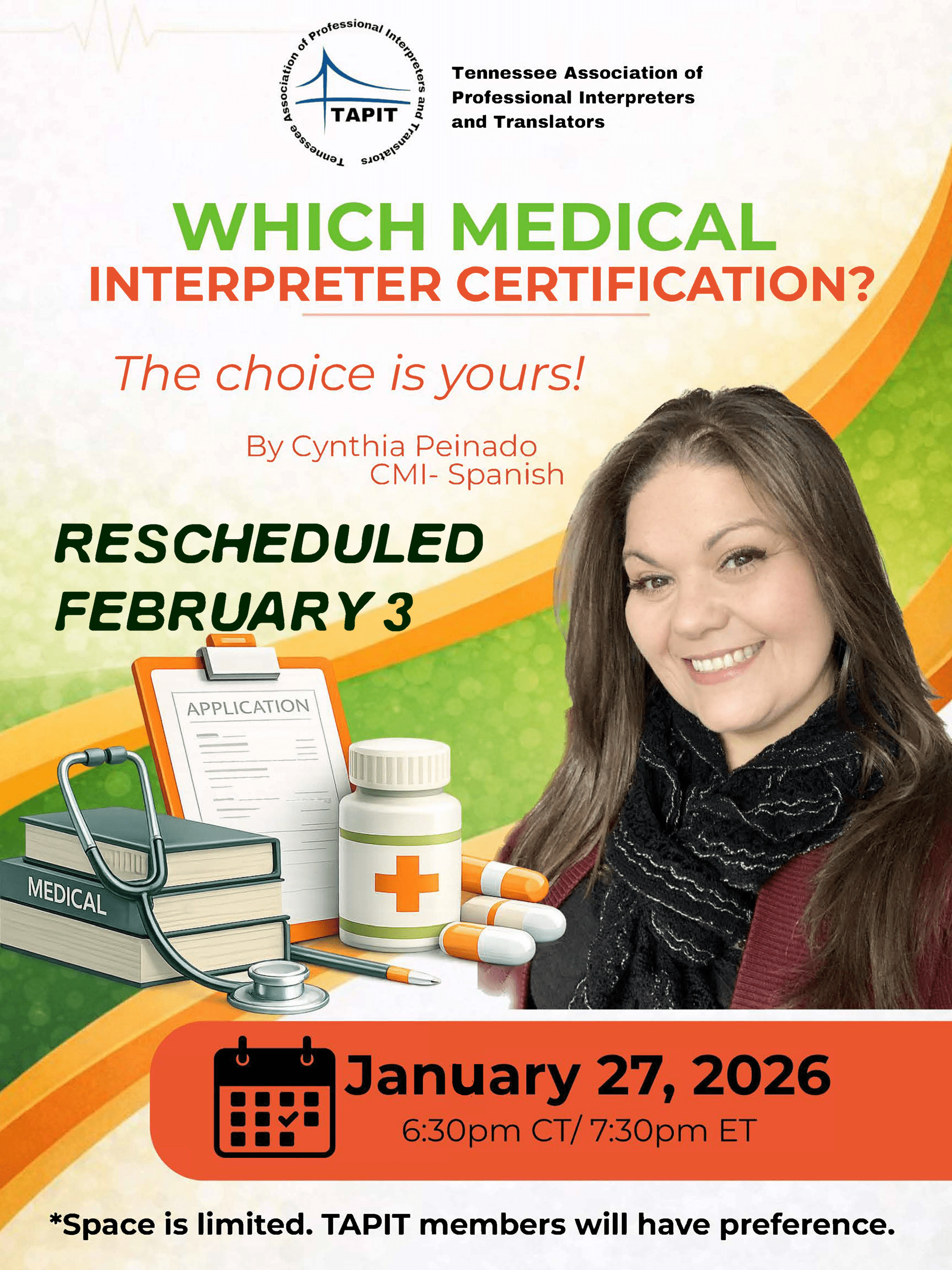TAPIT RESCHEDULED Flier Medical Certification Meeting